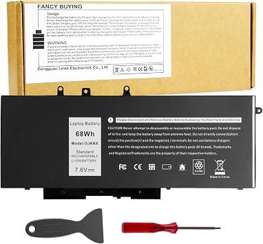 Fancy Buying 68Wh GJKNX Laptop Battery Replacement for Dell Latitude 5480 5580 5490 5590 5491 5591 5495 5488 Notebook 0GD1JP GD1JP DY9NT 0DY9NT 5YHR4 KCM82 0KCM82