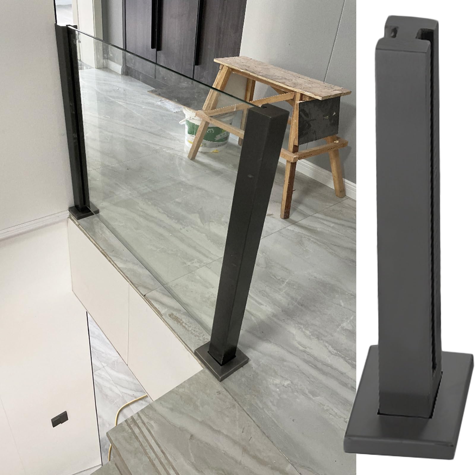Poteau de garde-corps pour escaliers sécurisés intérieur extérieur