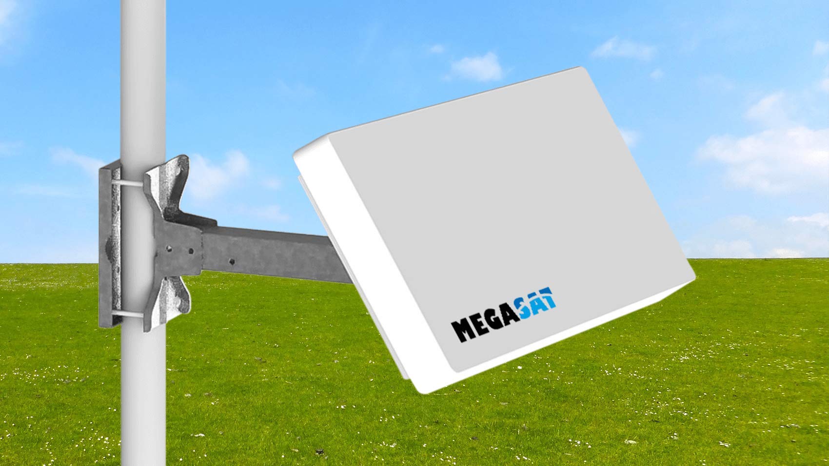 Megasat Flachantenne Profi Line H30 D2 Twin inkl. Fensterhalterung + 20m Kabel + 2X Fensterdurchführung. Neueste Generation für HD und SD TV (einfache und stabile Montage) Set