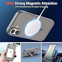 Vista 303 de SUPFINE - Funda magnética para iPhone 13 Pro Max (compatible con MagSafe), (protección contra caídas de grado militar de 10 pies), delgada, Negro