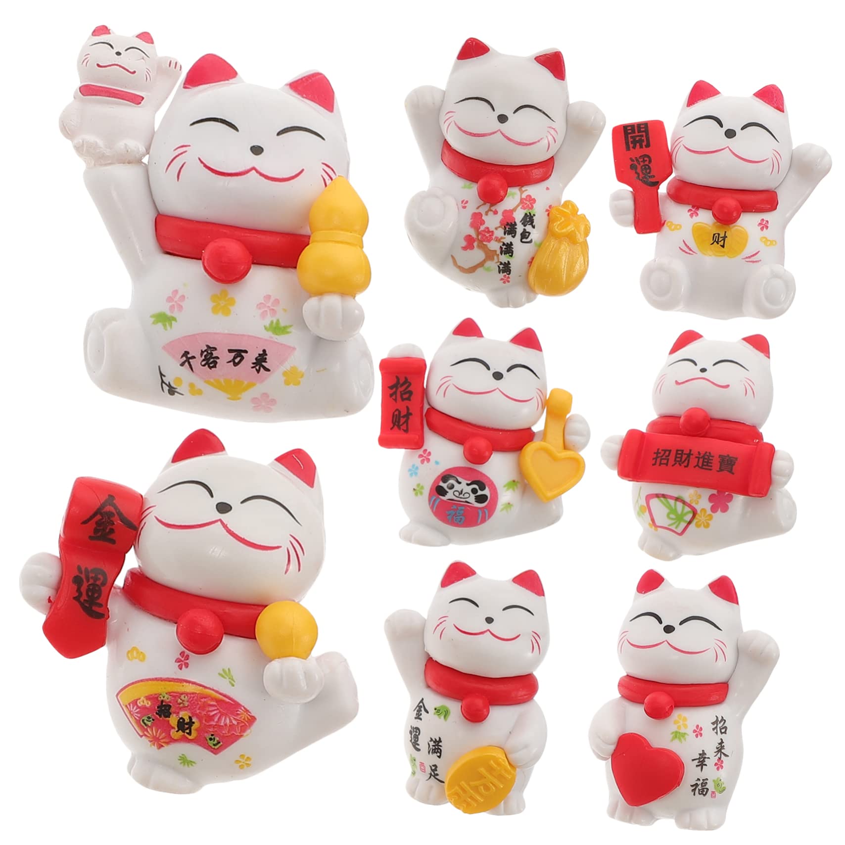 Cabilock 32 Pièces Aimant De Réfrigérateur Lucky Cat Réfrigérateur Aimants Aimant Lave-Vaisselle Aimants pour Le Frigo Aimants pour Armoire Stickers Bébé Stickers Résine