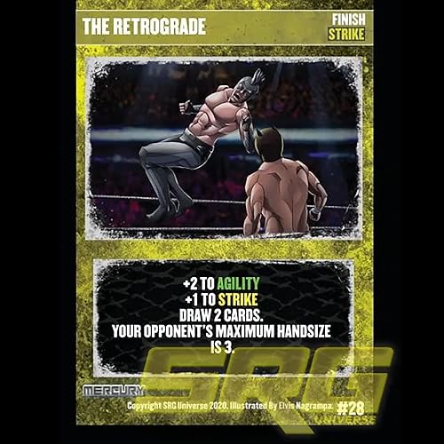 Miniatura 3 de GTS Distribution Supershow Cosmic Crusader Mercury - Juego de cartas y dados de lucha libre. Baraja de estructura SRG. Edades 12+, 2-6 jugadores,