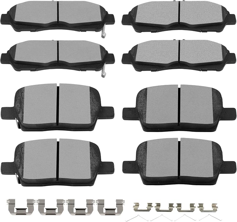 Pastilhas de freio cerâmicas SCITOO D1896 D1877 dianteiras e traseiras – Kit com 8 unidades