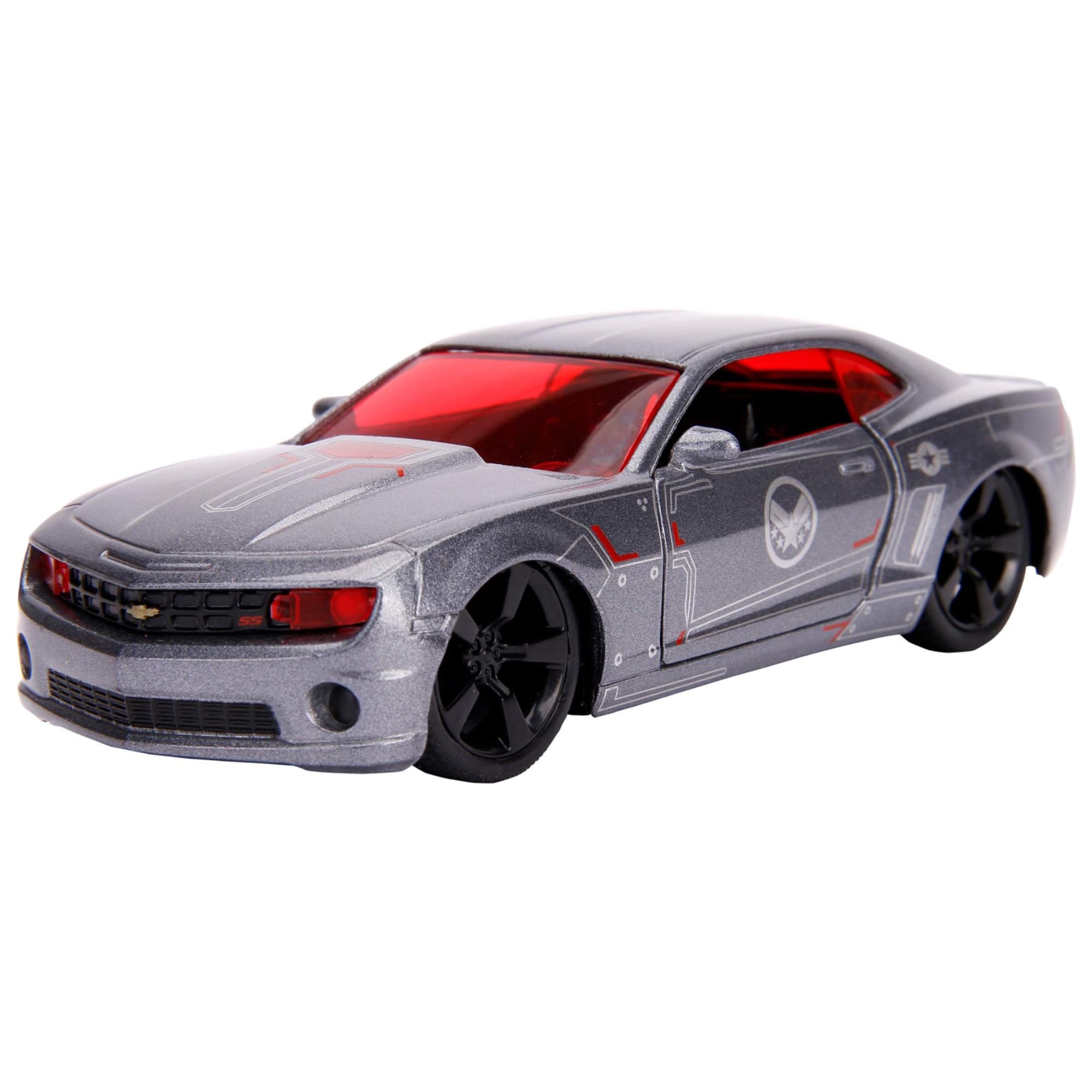 Marvel Avengers - War Machine 2010 Chevy Camaro - 1:32 Scale Diecast Model Car, Darkgray - Image 2