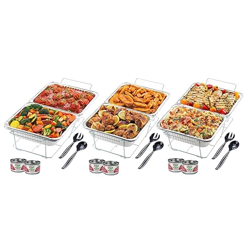 Sterno Party Set for 15-25 Guests, Buffet and Food Warmers,