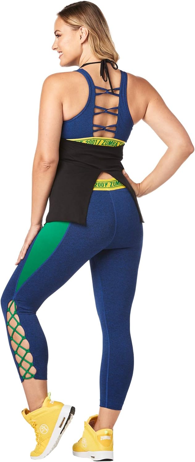 Zumba Women's Sexy Graphic Print Fitness Gym Athletic Dance Breathable Workout Halter Tank Tops : Clothing, Shoes & Jewelry