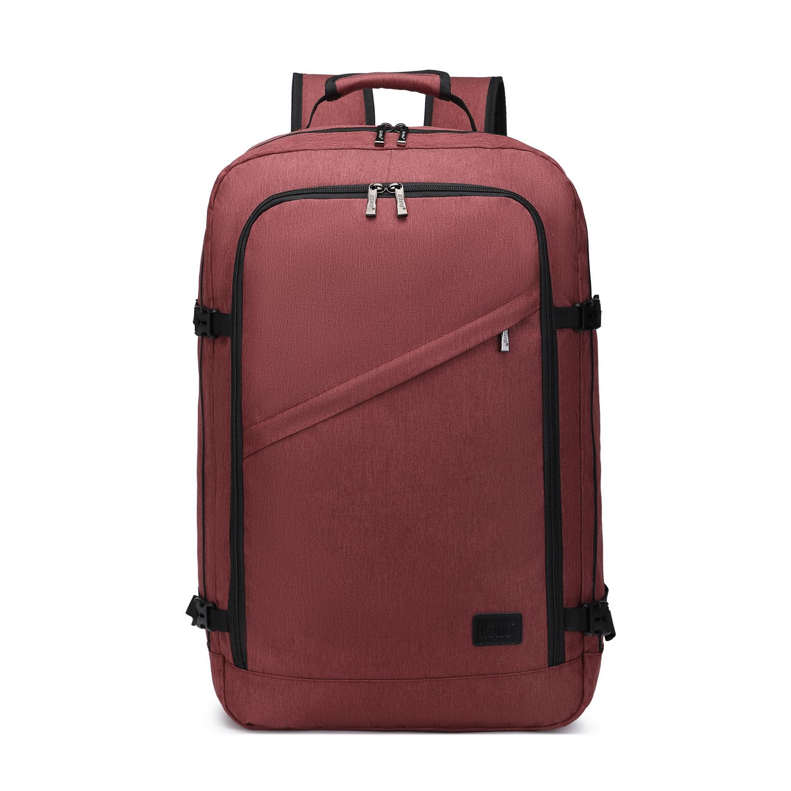 KONO Zaino da Viaggio Bagaglio a mano 55x20x35 Borsa da viaggio per Laptop(Rosso, 38L)