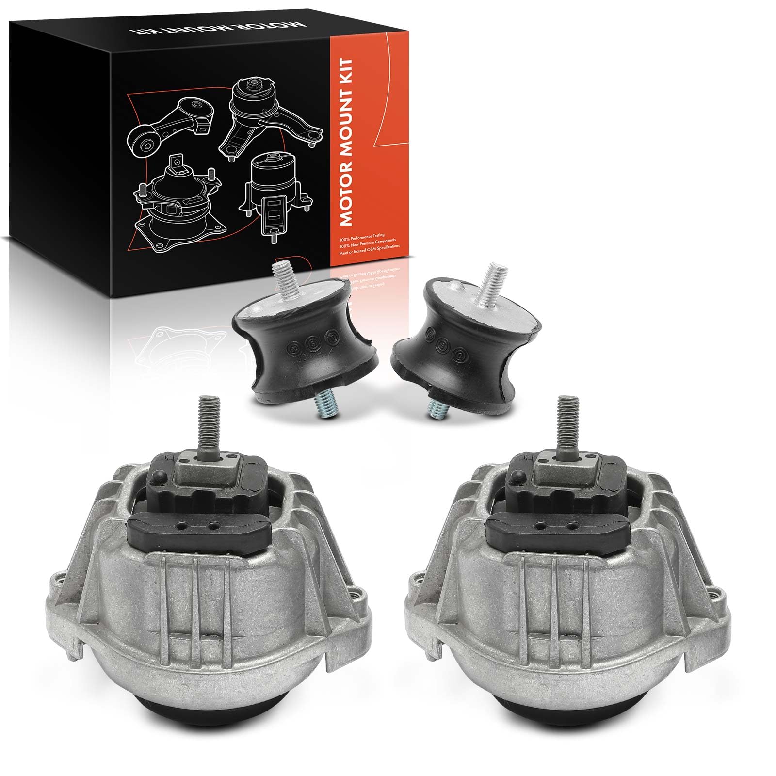 Frankberg Set di 4 supporti motore e cambio anteriori 6799331 | Compatibile con: Serie 1 Cabrio E88, Z4 R.o.a.d.s.t.e.r E89, Serie 1 Coupé E82, Serie 3 Coupé E92, Serie 3 Touring E91
