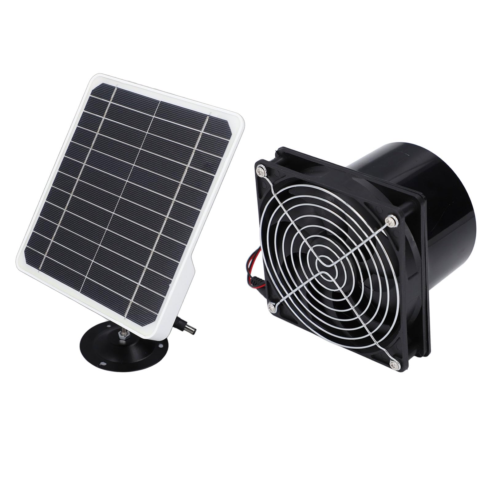 Kit de Ventilador de Ventilación Solar con Panel de 50 W, 12 V, Extractor de Techo de 6,5 Pulgadas para Invernadero, Gallinero, Cobertizo, Edificios Al Aire Libre, Recintos para Mascotas