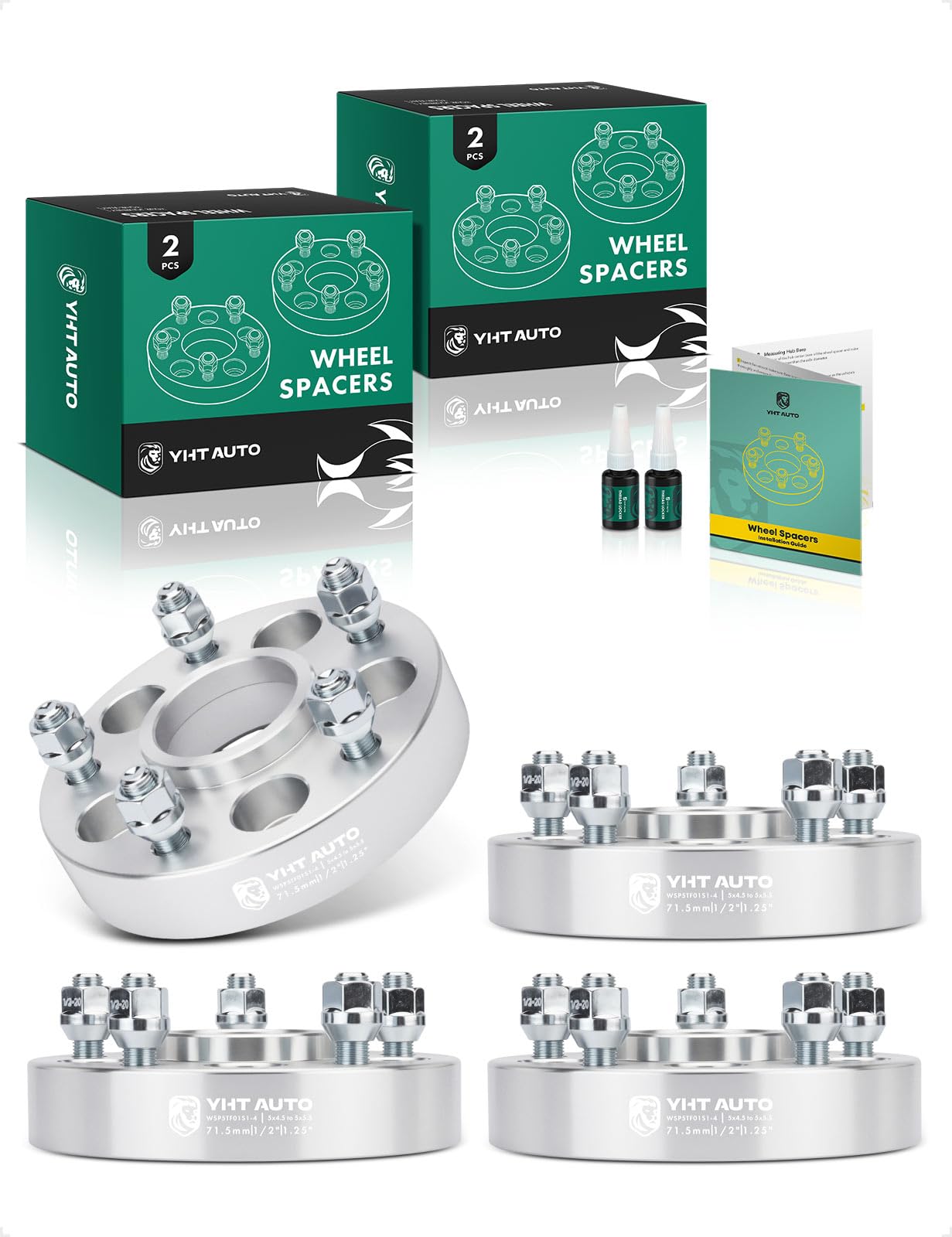 YHTAUTO Adattatori per Cerchi Hub Centric 5x4.5 a 5x5 da 1,25 Pollici Adatti per Cerchi Jeep JK XK WJ WK su YJ TJ XJ KK KJ SJ ZJ, Wrangler, Grand Cherokee, Cherokee, Spaziatori per Pneumatici con