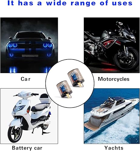 Miniatura 7 de Crynod 2 unidades de 2 pines para automóvil, 12 V, impermeable, de metal resistente, accesorios de luz de señal de giro para motocicleta,