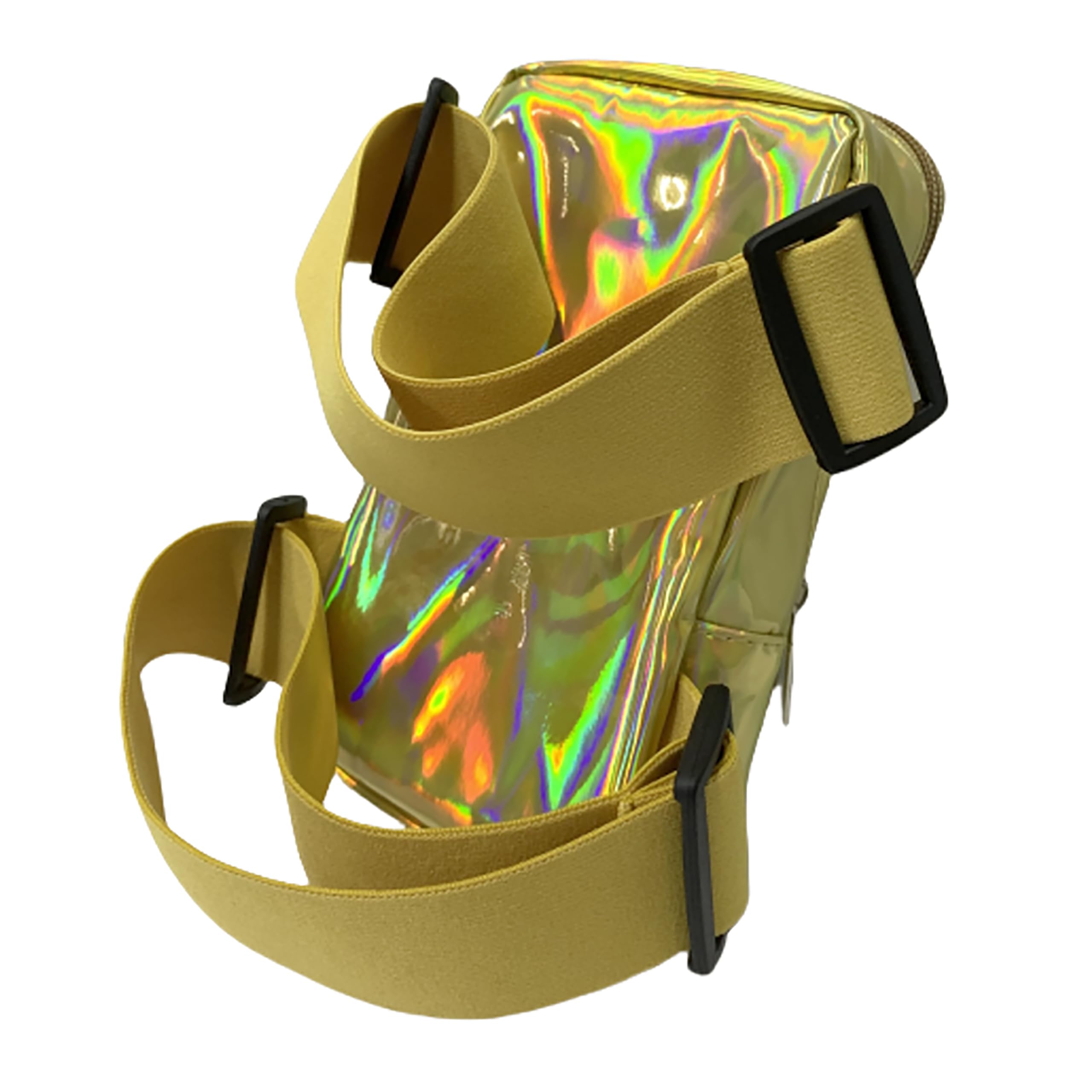 Holographische Oberschenkeltasche | Beingeschirr für Damen | Outdoor Taillentasche | Beintasche Reise J'Open mit verstellbaren farbigen Gurten
