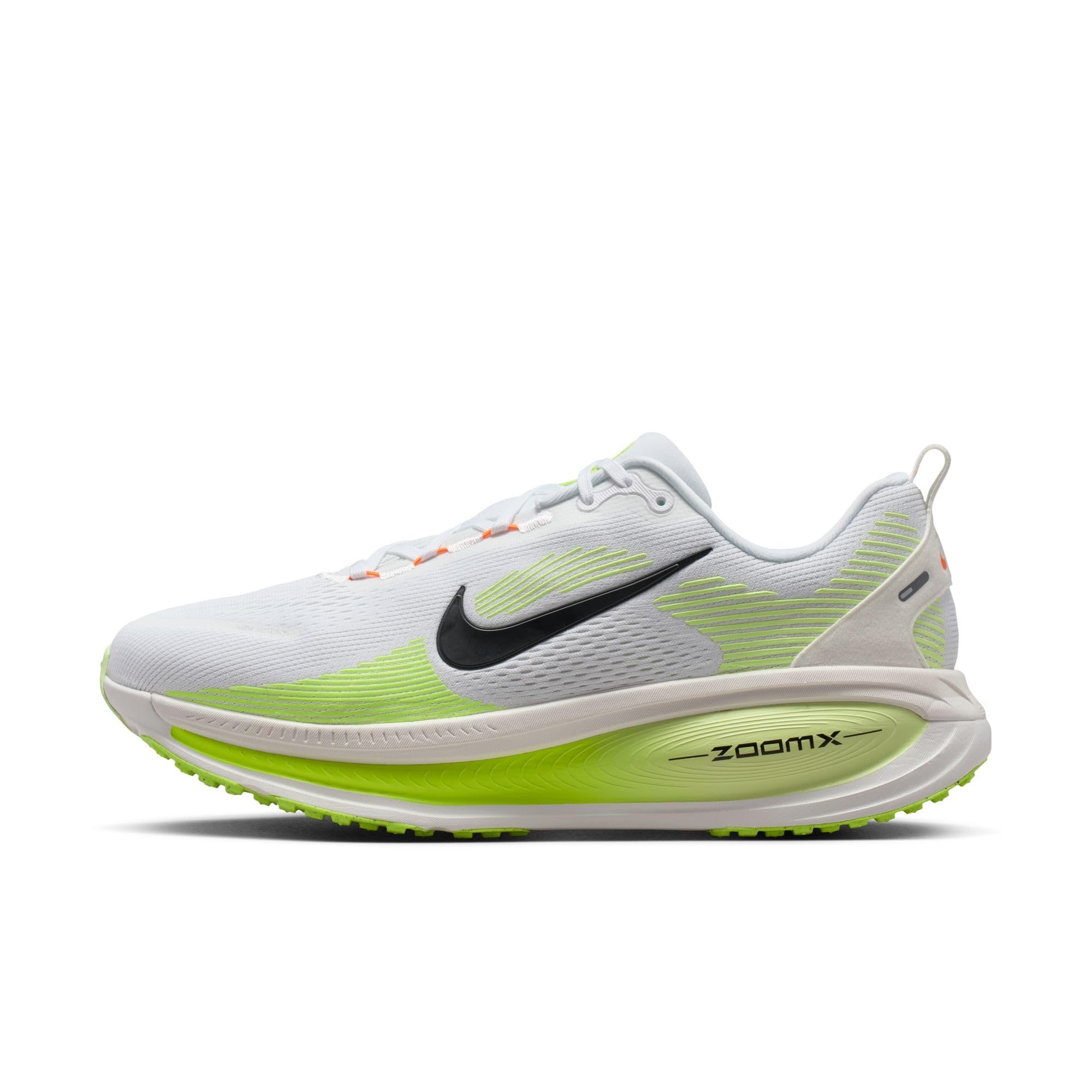 Amazon | Nike メンズ Vomero 18, ホワイト/ブラック/ボルト/バーリー