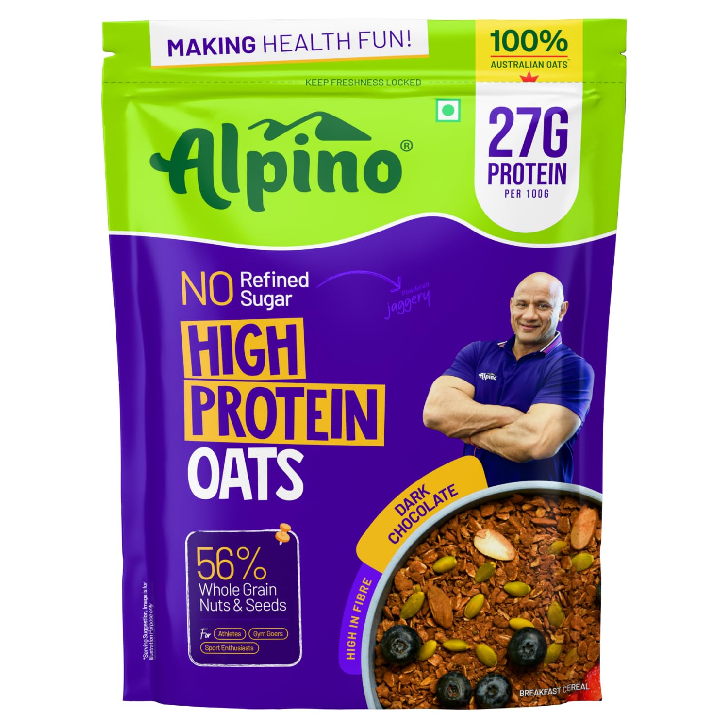 ALPINO 27% High Protein Oats Dark Chocolate 1kg