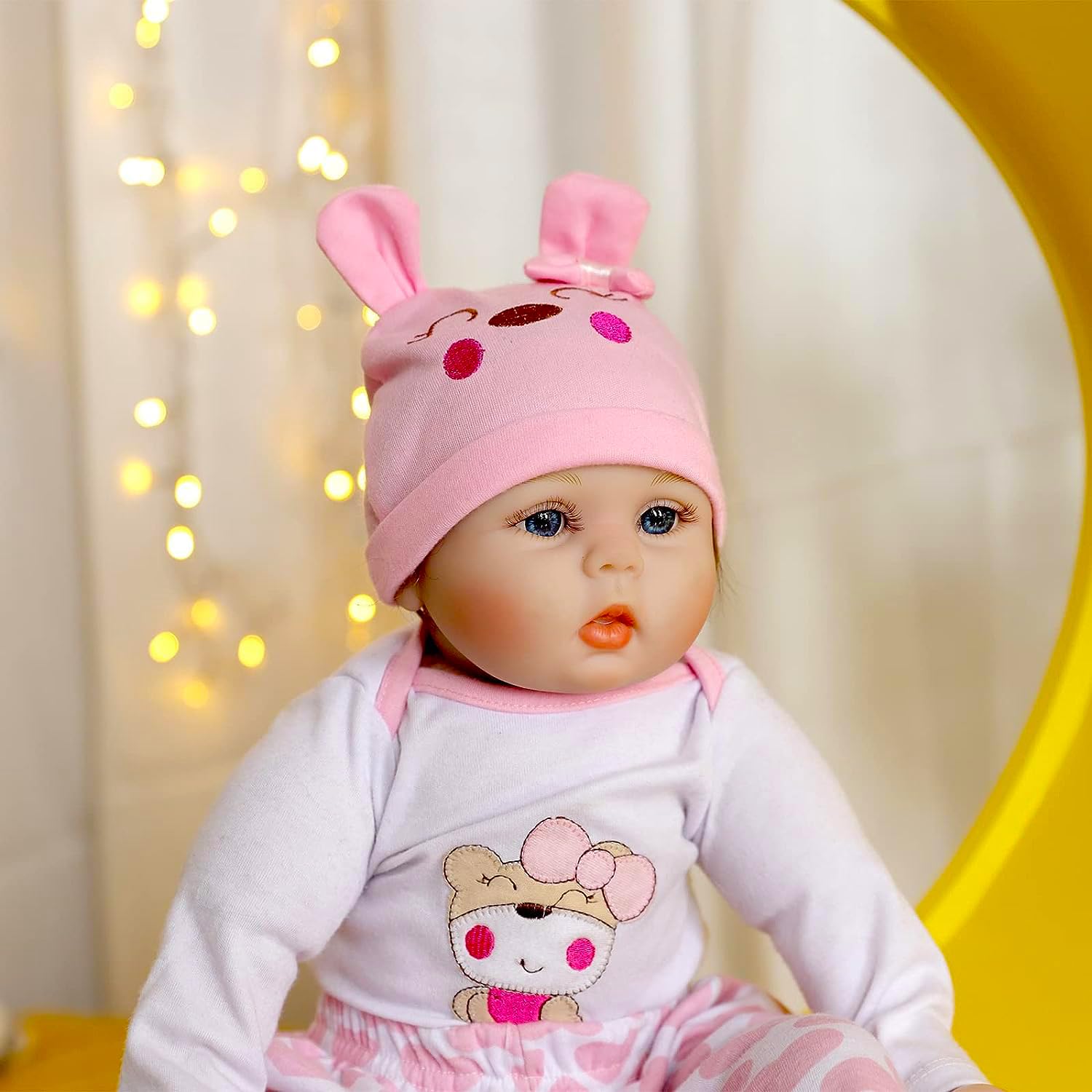 ZIYIUI Bambole Reborn Femmine 22 Pollici 55 cm Realistica Bambole Reborn in Silicone Bambole che Sembrano Vere Neonata Bello Ragazza Regalo di Natale Giocattoli