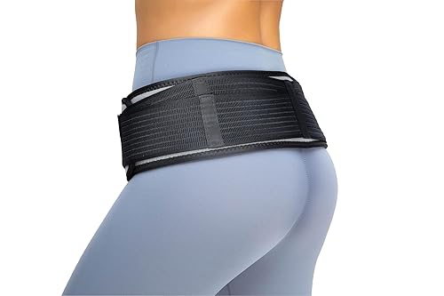 Miniatura 8 de Cinturón sacroilíaco de cadera SI para mujeres y hombres que alivia el dolor ciático, pélvico, espalda baja, pierna y nervio sacro causado por la