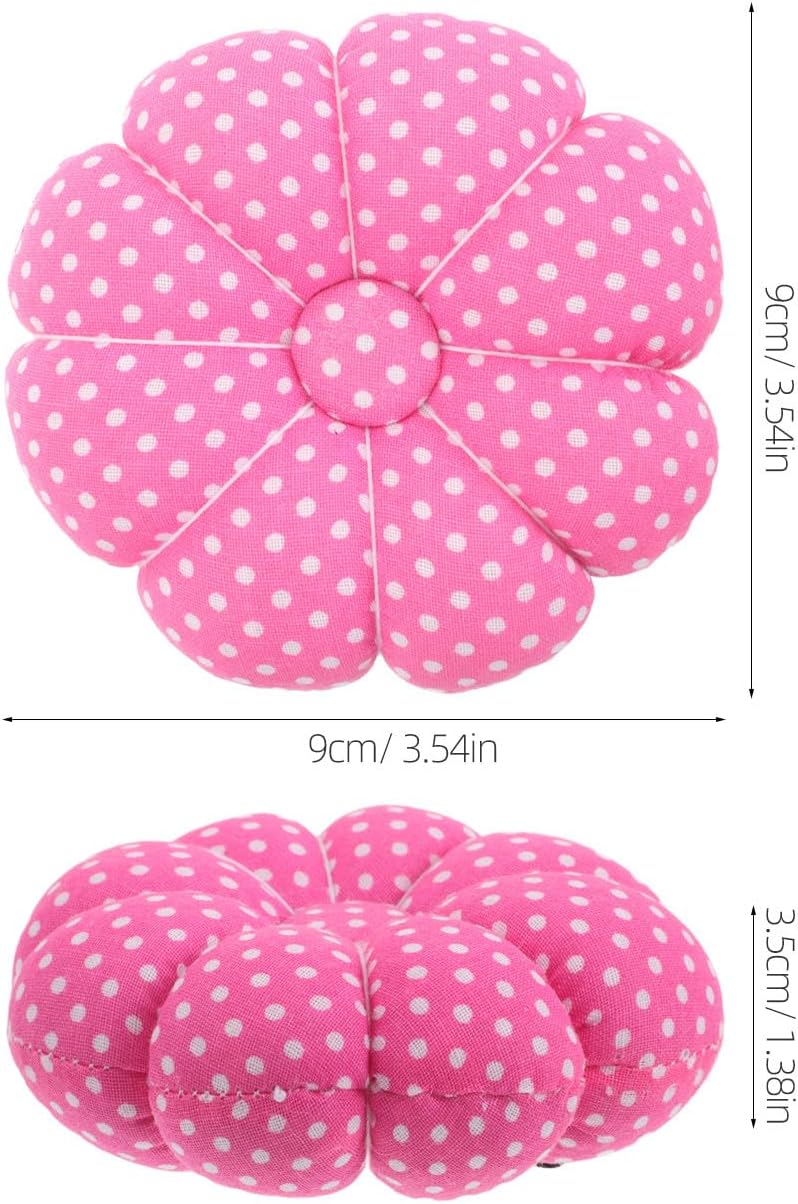 VINTORKY Pin Cushion with Elastic Strap, Embroidered Pin Cushion Wrist Band, Pumpkin Shaped Sewing Pincushion for Sewings and Quilting Needlework