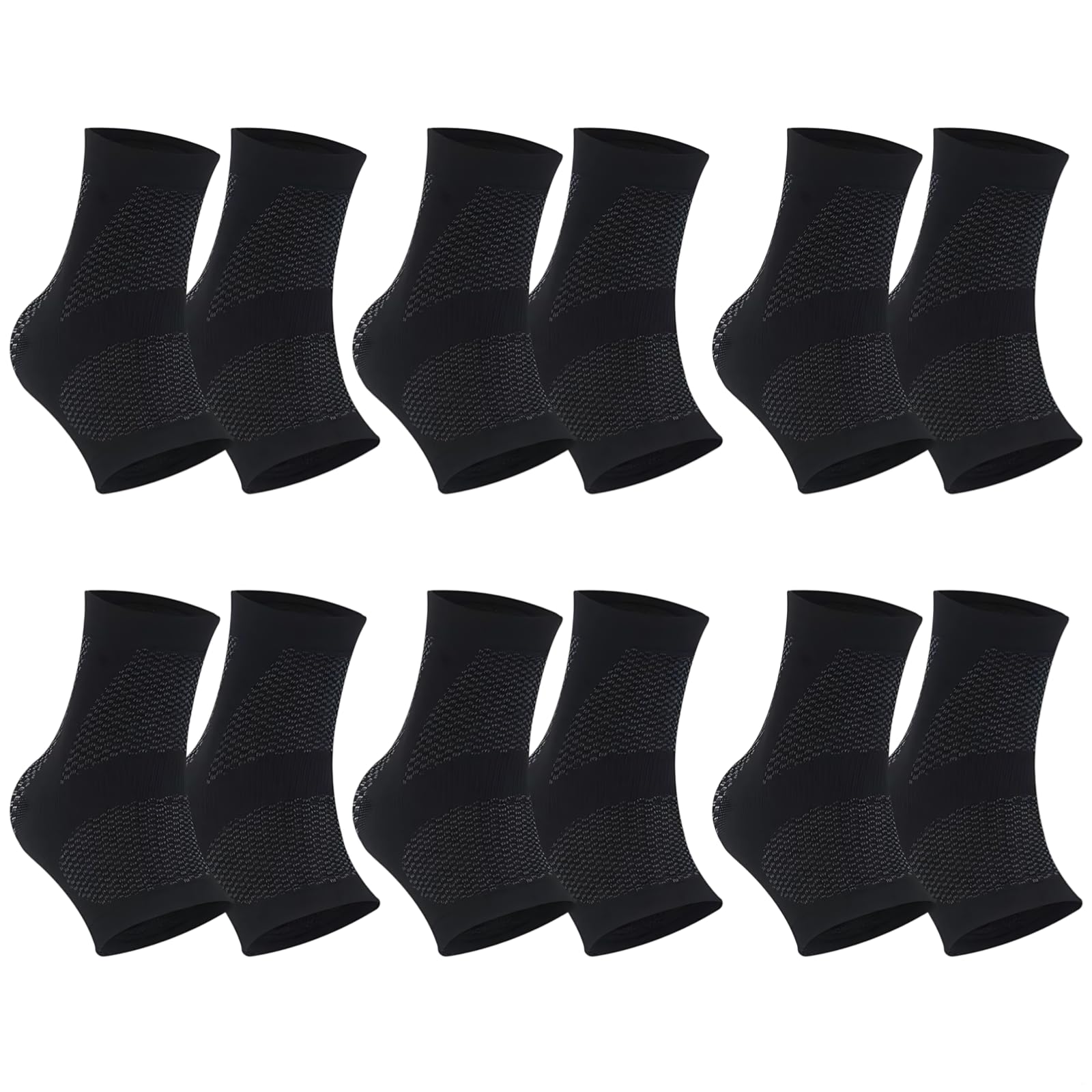 Generisch Kompressions-Sprunggelenkbandage, für Sport und tägliches Gehen, mit atmungsaktivem Stoff, 6 Pairs, Modell CJDW1105