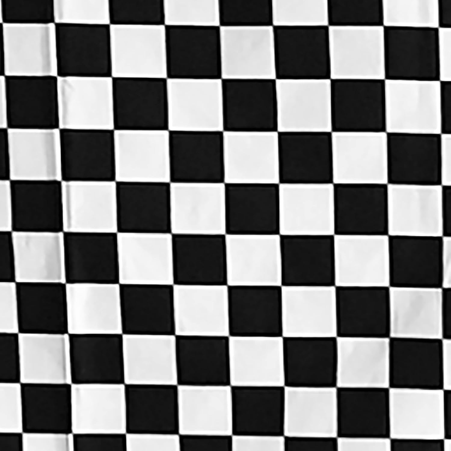 Zen Creative Designs Poly Cotton Racecar Checkerboard Print Fabric 58 Inch Wide/Craft & Sewing Material (5 Yards, 2" Black and White)