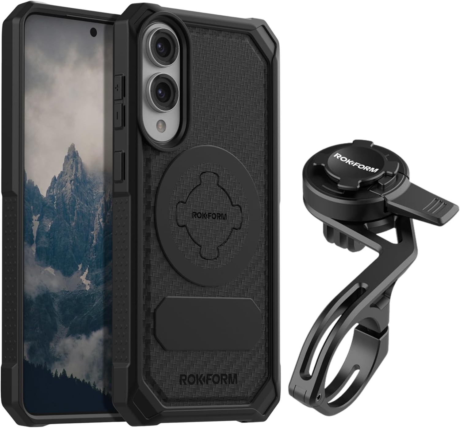Rokform Galaxy S25 Edge Rugged Case + Over The Top Bike Phone Mount