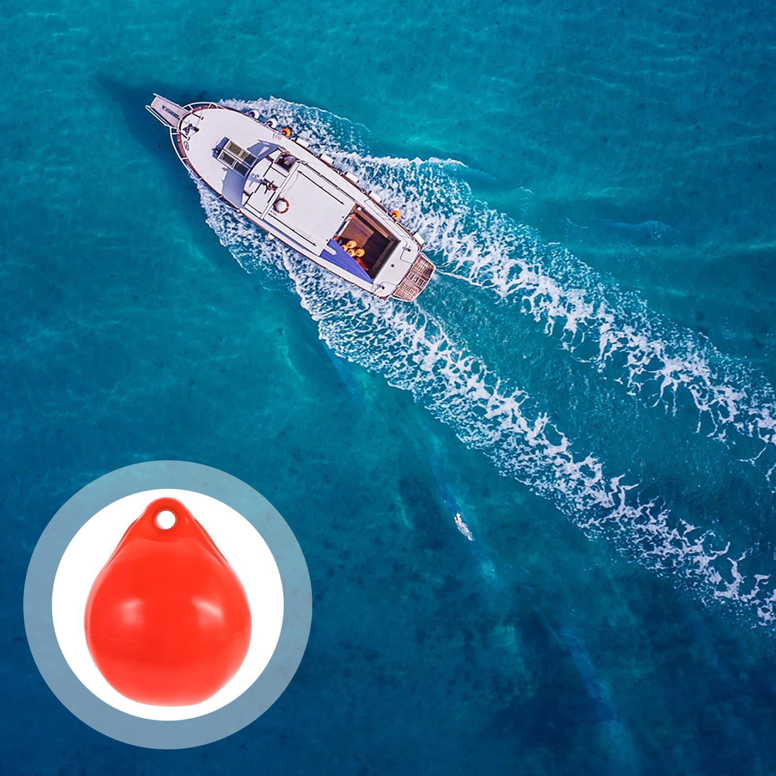 Parabordo Barca Gonfiabile, Palla Protettiva per Ormeggio Yacht, PVC Arancione, Facile da Appendere e Gonfiare, per Barca e Yacht, per Docking al Pontile