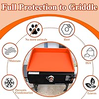 Vista 7 de BANGIE Alfombrilla de silicona de 17 pulgadas para accesorios Blackstone, cubierta antideformación y resistente a los rayos UV para parrilla de mesa