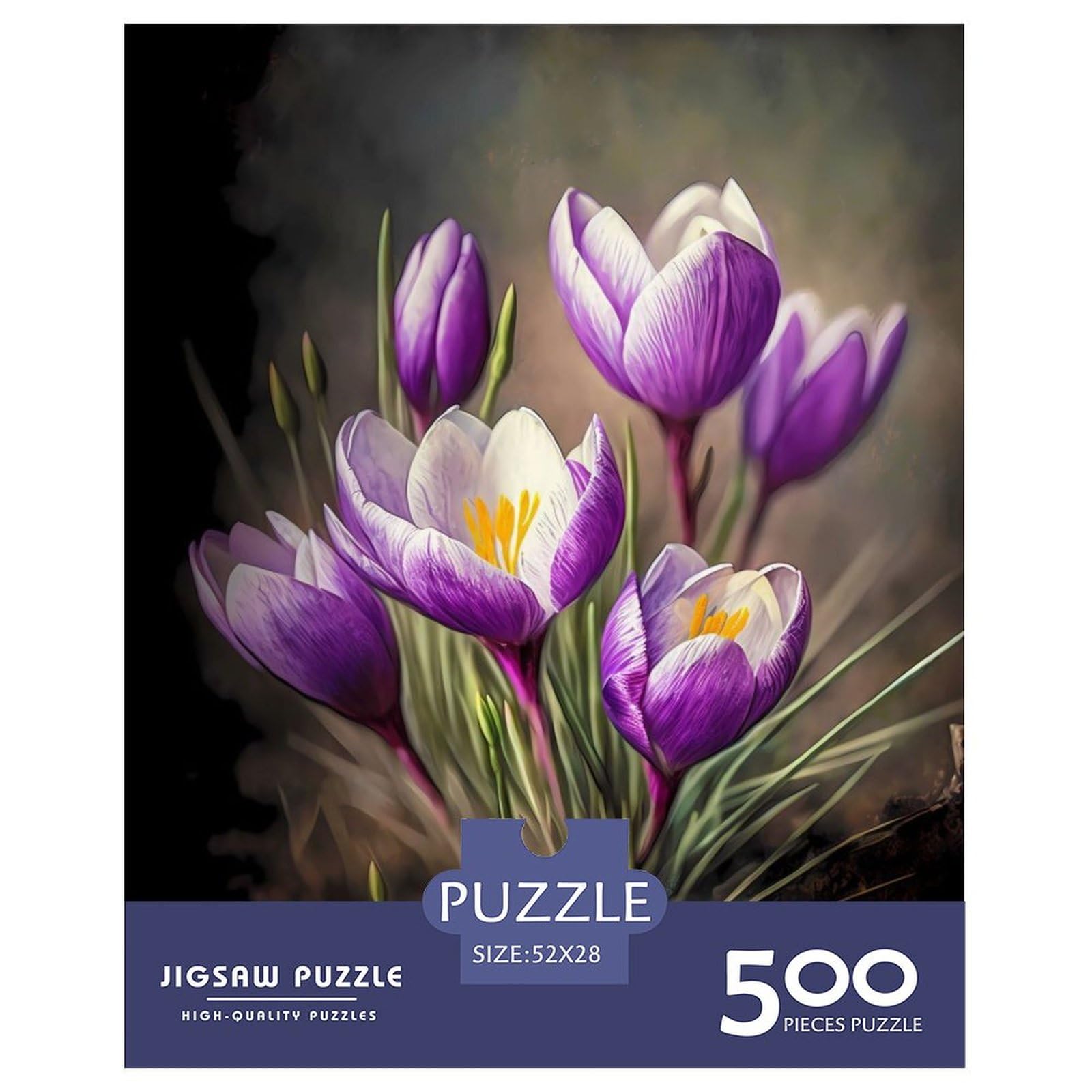 Puzzle de Flores de Arte para Adultos y Adolescentes, 500 Piezas, Rompecabezas para Adultos, Juegos de Rompecabezas sostenibles, 500 Piezas (52 x 38 cm)