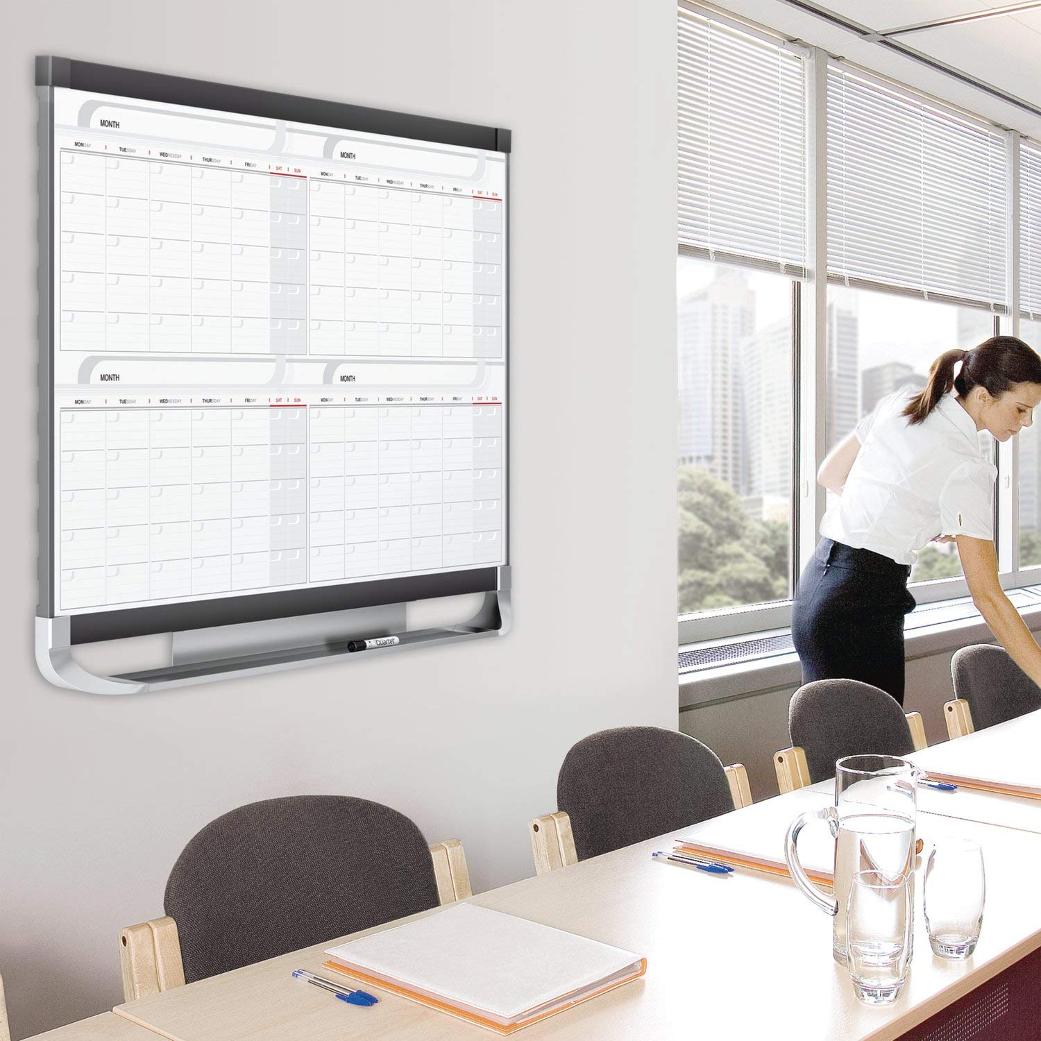 Image result for Quartet Dry Erase Calendar Board, Magnetic Whiteboard Planner, 3' x 2 ...