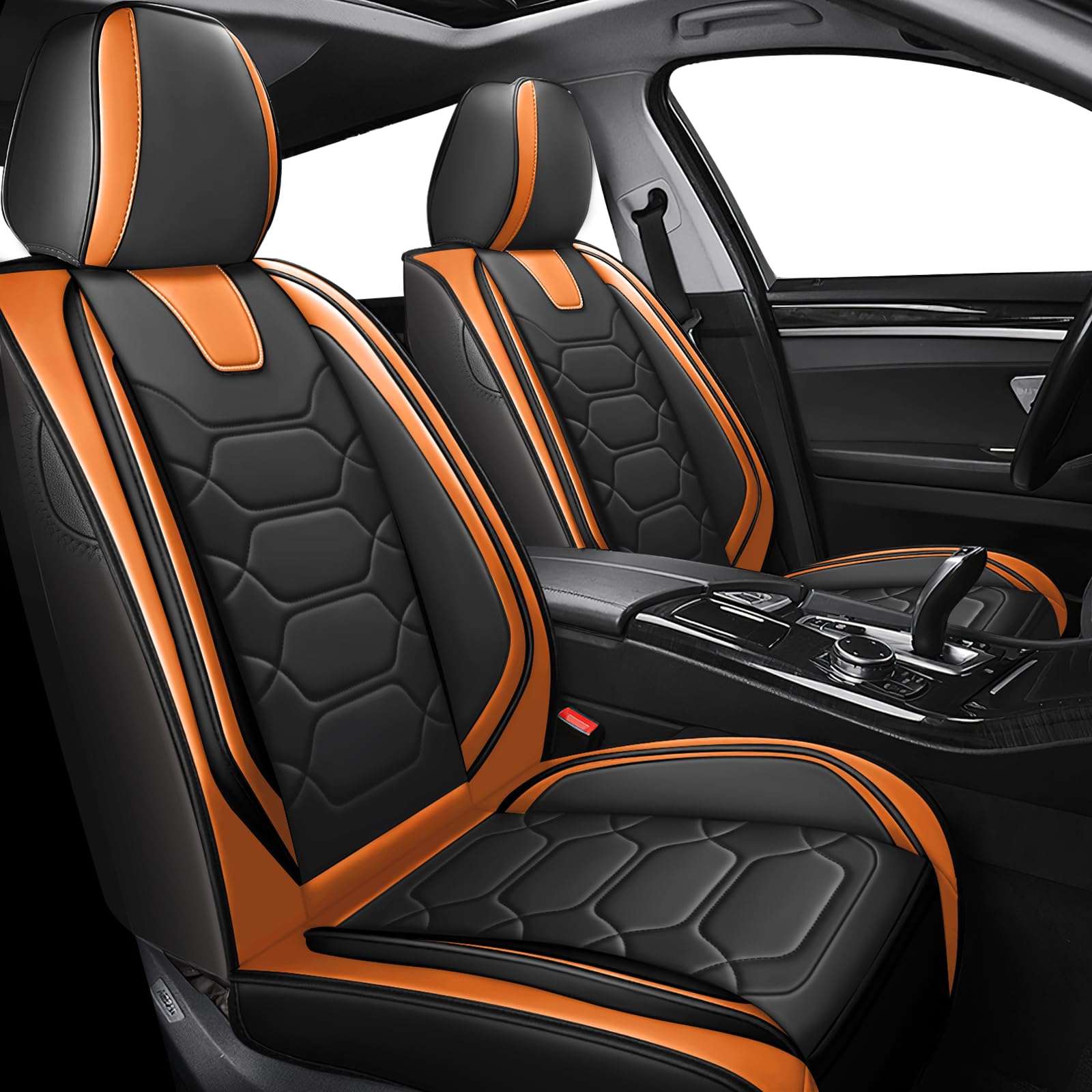 PHRW Car Seat Covers Fit for Chevy Camaro 1998-2025,2 Seats Comfort Non-Slip Seat Covers Airbag Compatible,Waterproof Leather Seat Covers(Standard 2