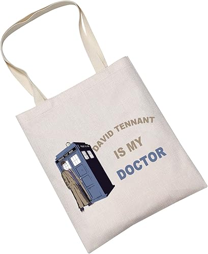 LEVLO Bolsa de maquillaje cosmética con diseño de David Tennant, regalo para fanáticos de David Tennant Is My Doctor - Bolsa de maquillaje con