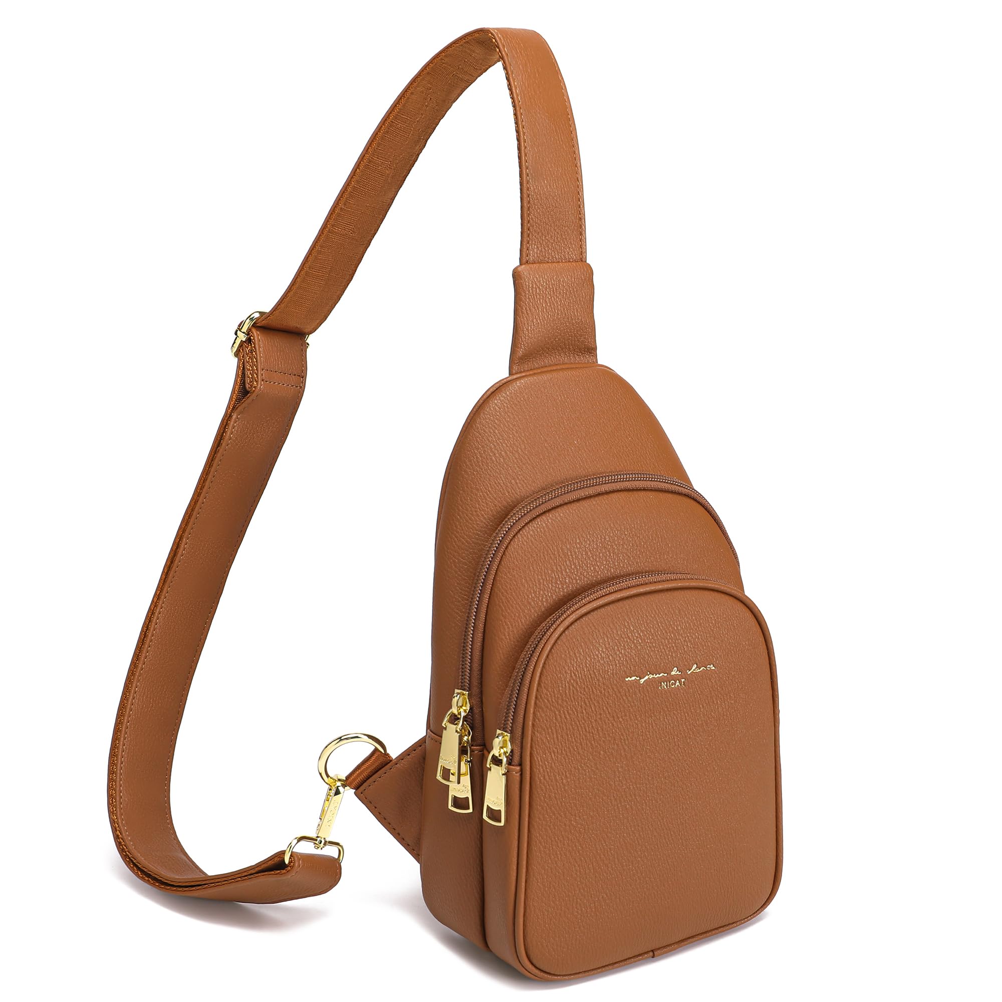 INICATCrossbody Sling Bags Travel Cross Body Purses Faux Leather Fanny Packs Chest Bag for Women