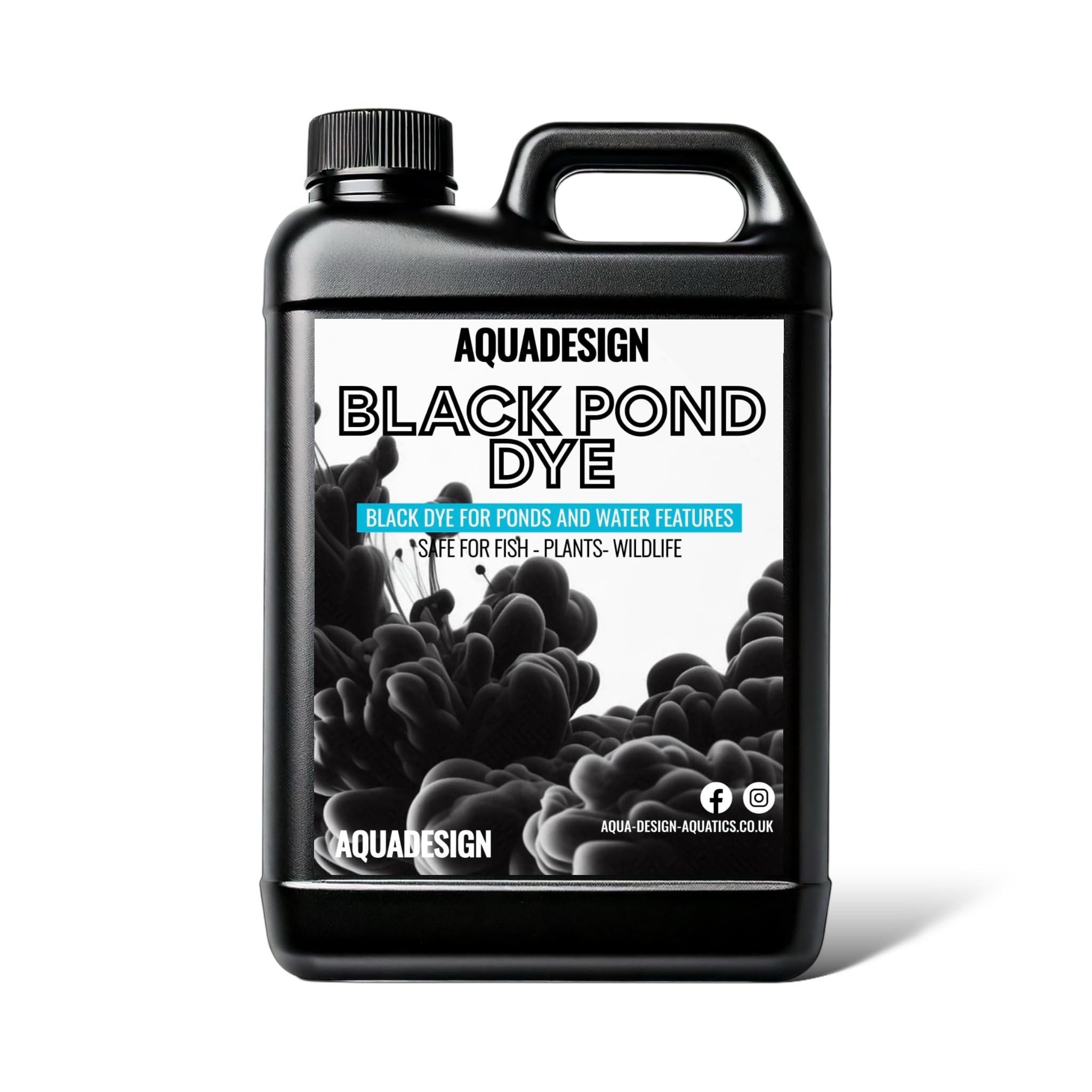 AquaDesign BLACK Liquid Pond Dye 2500ml For Ponds And Water Features TREATS 12,500L - Image 2