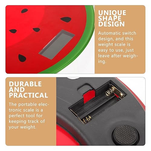 Miniatura 6 de Creative Watermelon Shaped Digital Weight Scale Portable Mini Household Body Scale Lightweight Accurate with LCD Display for Fitness Monitoring