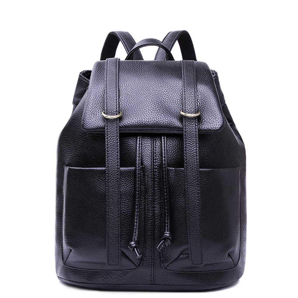 Sac à dos de mode noir uni confortable pour le dos