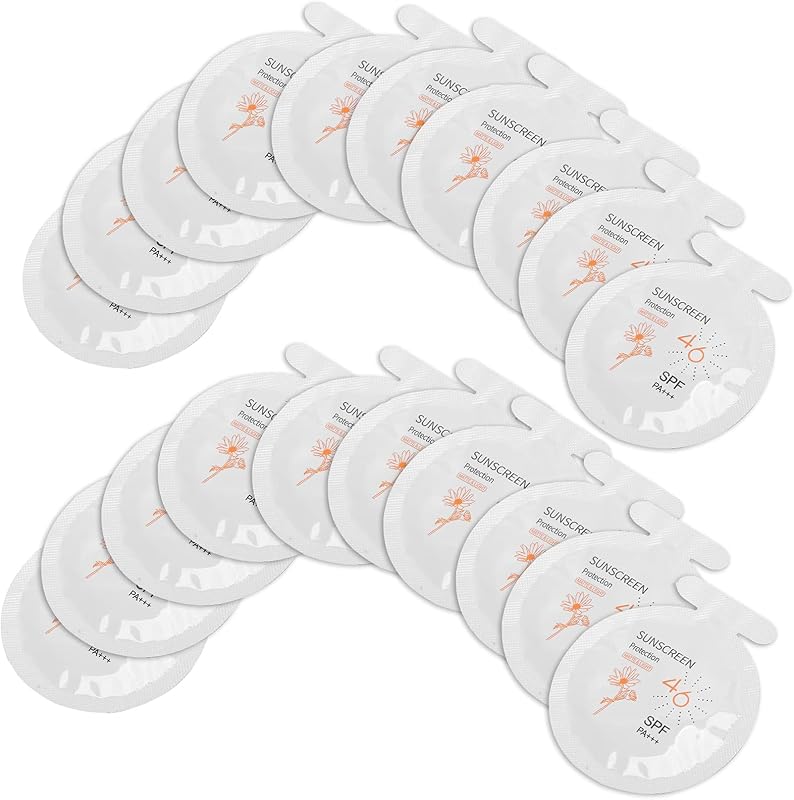 Pack of 20 Sunscreen, SPF46 PA+++ Moisturizing Sunscreen,3ml Face & Body Sunblock, Moisturizing Sunscreen for Most of Skins Portable Resist Water Sunscreen for Sport