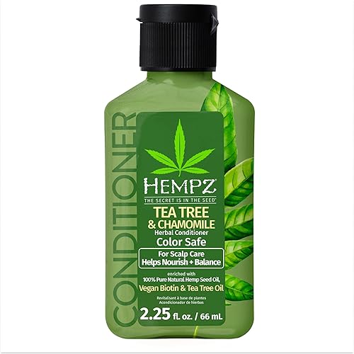 Miniatura 9 de Hempz Acondicionador de biotina, triple humedad, melocotón y pomelo, para el crecimiento y fortalecimiento del cabello seco, dañado y teñido,