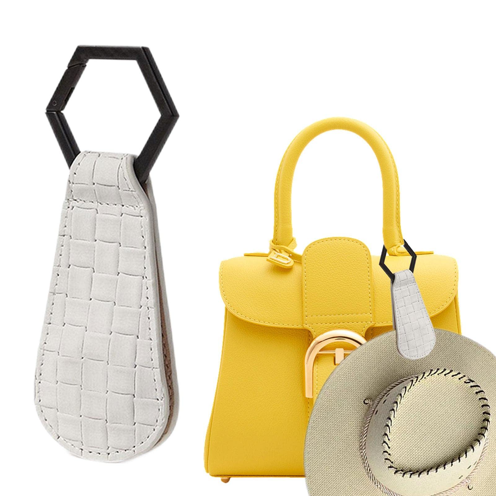 2 Stuks Magnetische Hoedenclip voor op Reis, Draagbare Hoedenclip tas Hoedenhouder Clip voor Dames Heren Hoedentas Reizen Outdoor Accessoire ( Bruin