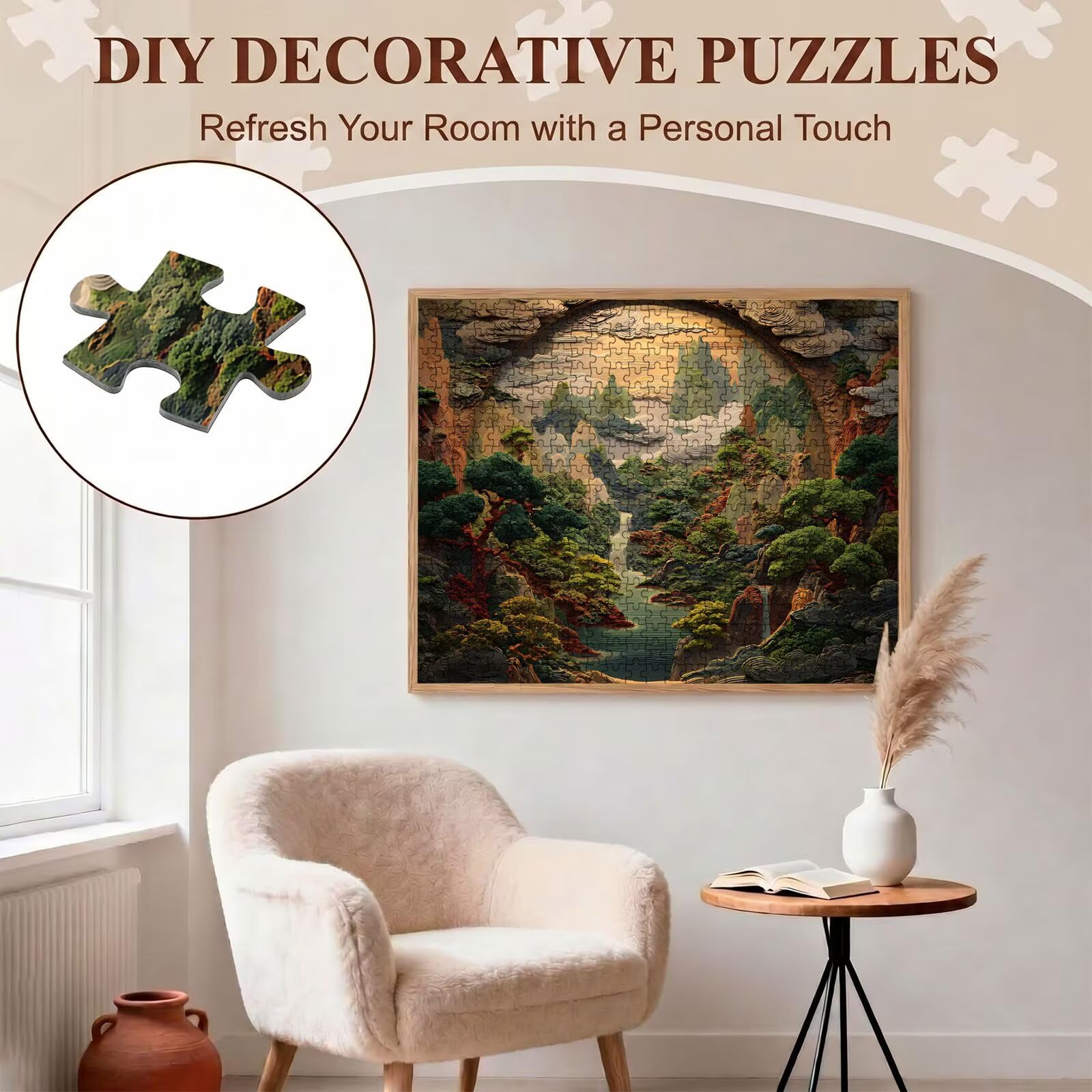Puzzle 6000 Pezzi Classici, Puzzle paesaggio statua 179 x 105 cm, Gioco Educativo e Antistress in Legno con Poster Incluso, Ttività DIY per Famiglia, Regalo per Appassionati, Decor Parete Casa, f0-504