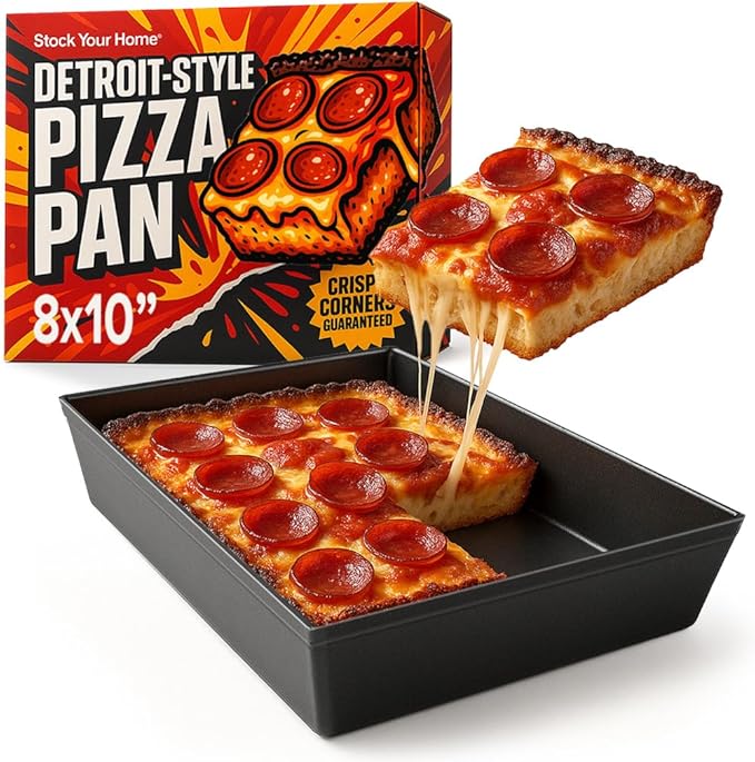 Stock Your Home 8x10 Detroit Style Pizza Pan – Non-Stick
