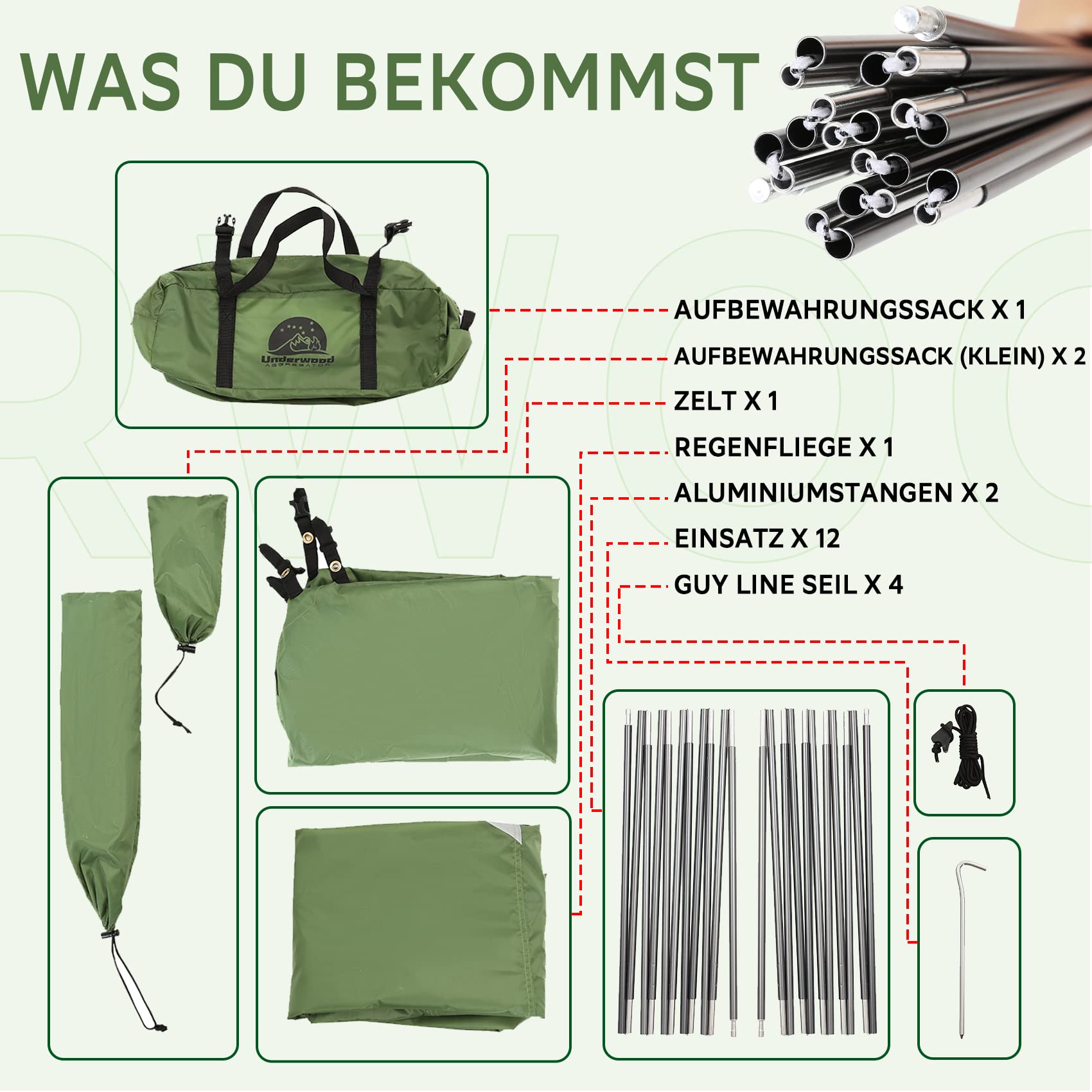 1/2-Person Camping Zelt - 4 Saison Wasserdicht 1/2 MannZelt mit Kleines Packmaß, Ultraleicht 1/2 PersonenZelt den Winter, Einfach Aufbau Zelt zum Outdoor, Wandern, Trekking von Underwood Aggregator