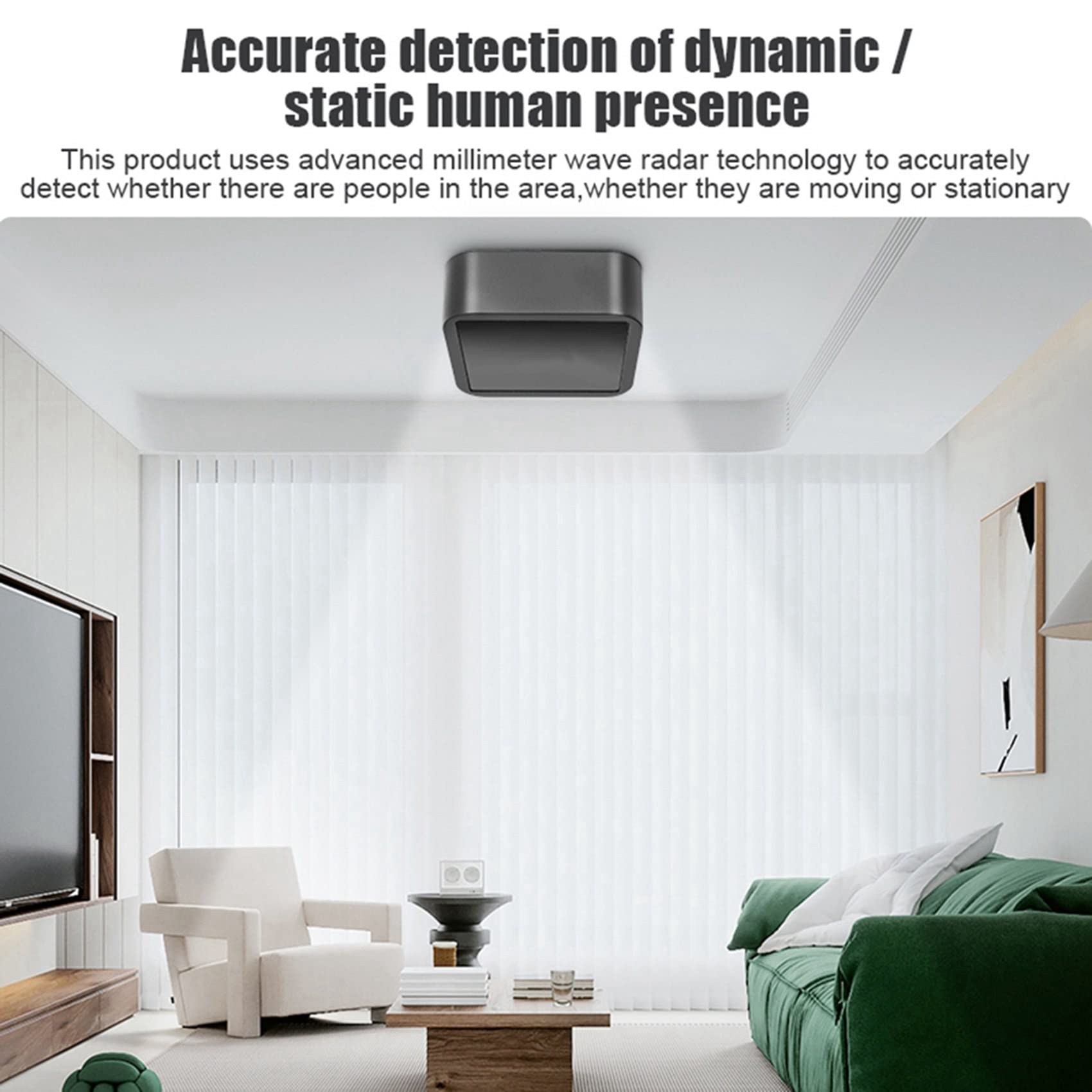2X WiFi Sensor de presencia mmWave Radar de Alta Precisión Sensing Hogar Inteligente Cuerpo Humano Existe Sensor Soporte Tuya
