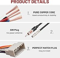 Vista 5 de RED WOLF Reemplazo de arnés de cable de instalación de radio con adaptador de antena para Jeep 2003-2007, Dodge ram 2002-2007, Chrysler 2000-2007