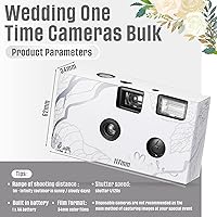 Vista 3 de 4 cámaras desechables de un solo uso, cámara de película para fotografía con película de color flash para bodas, aniversarios, viajes, campamentos