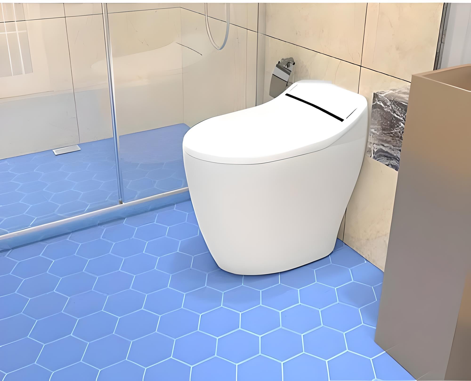 Indian Royals Blue PVC Flooring Sheets for Floor, PVC Floors-Tiles, Vinyl, for Floor, Sheets for Room Flooring, Vinyl Flooring (60CM X 200 CM)