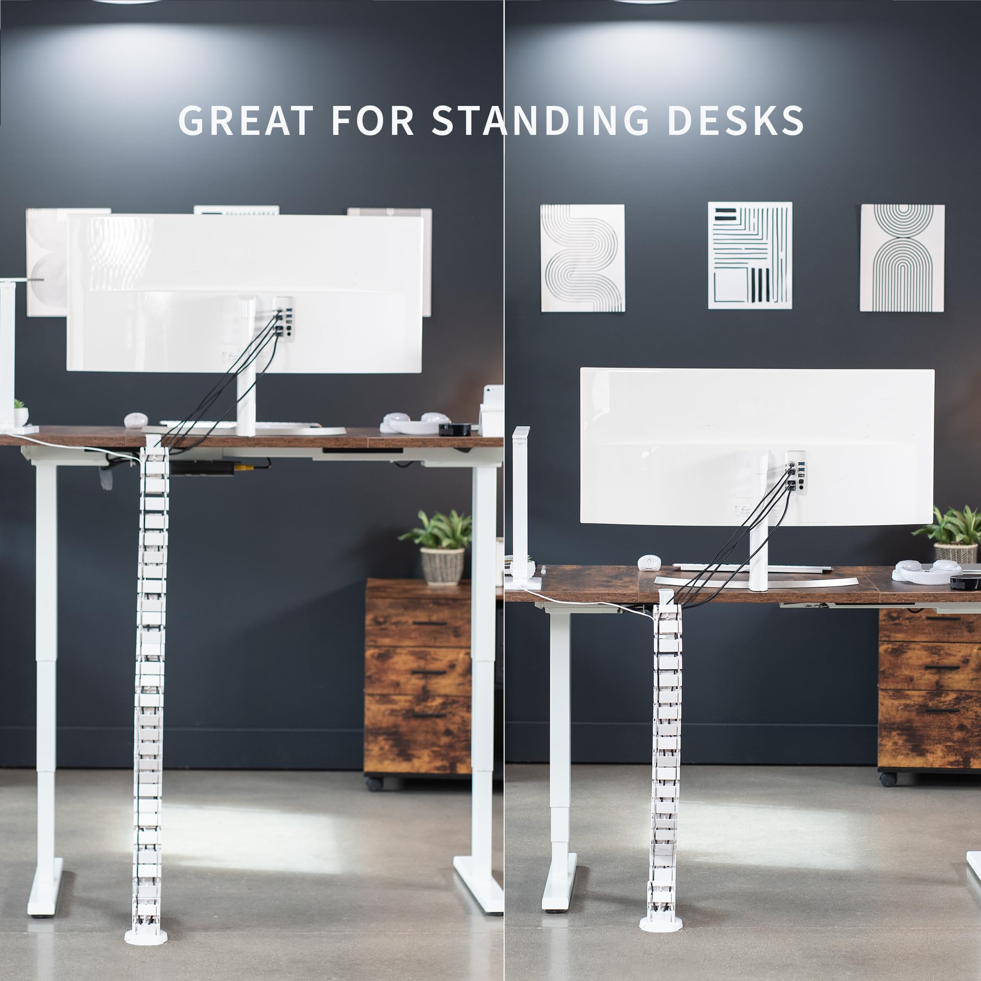 VIVO Cable Management Kit - Desk Organizer -6