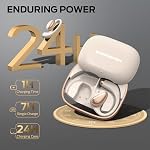 Monster Open Ear AC520 Headphones, Bluetooth 6.0 Wireless Earbuds with Premium Audio, Open Ear Headphones with 24H Playtime, Unique Handbag Design, ENC Clear Call, IPX6 Sweatproof, White