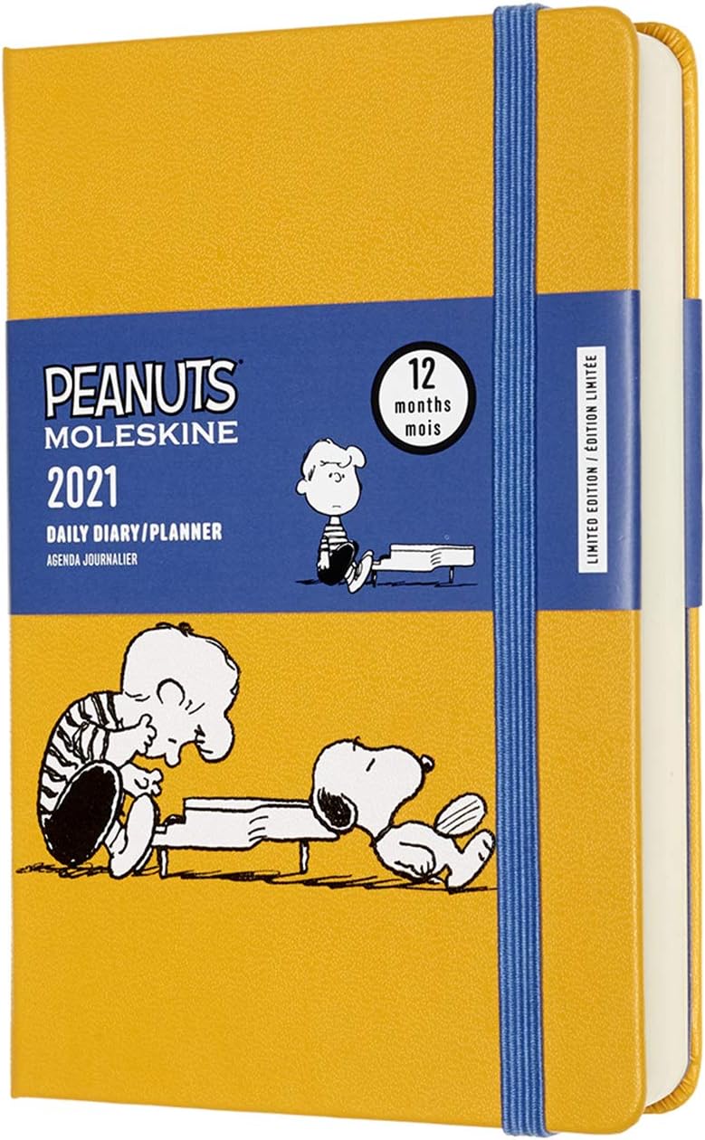 Moleskine Peanuts 12-Month Daily Planner, Daily Diary 2021, Limited Edition Daily Planner, Snoopy and Schroeder Theme, Hard Cover, Pocket Size 9 x 14 cm, 400 Pages