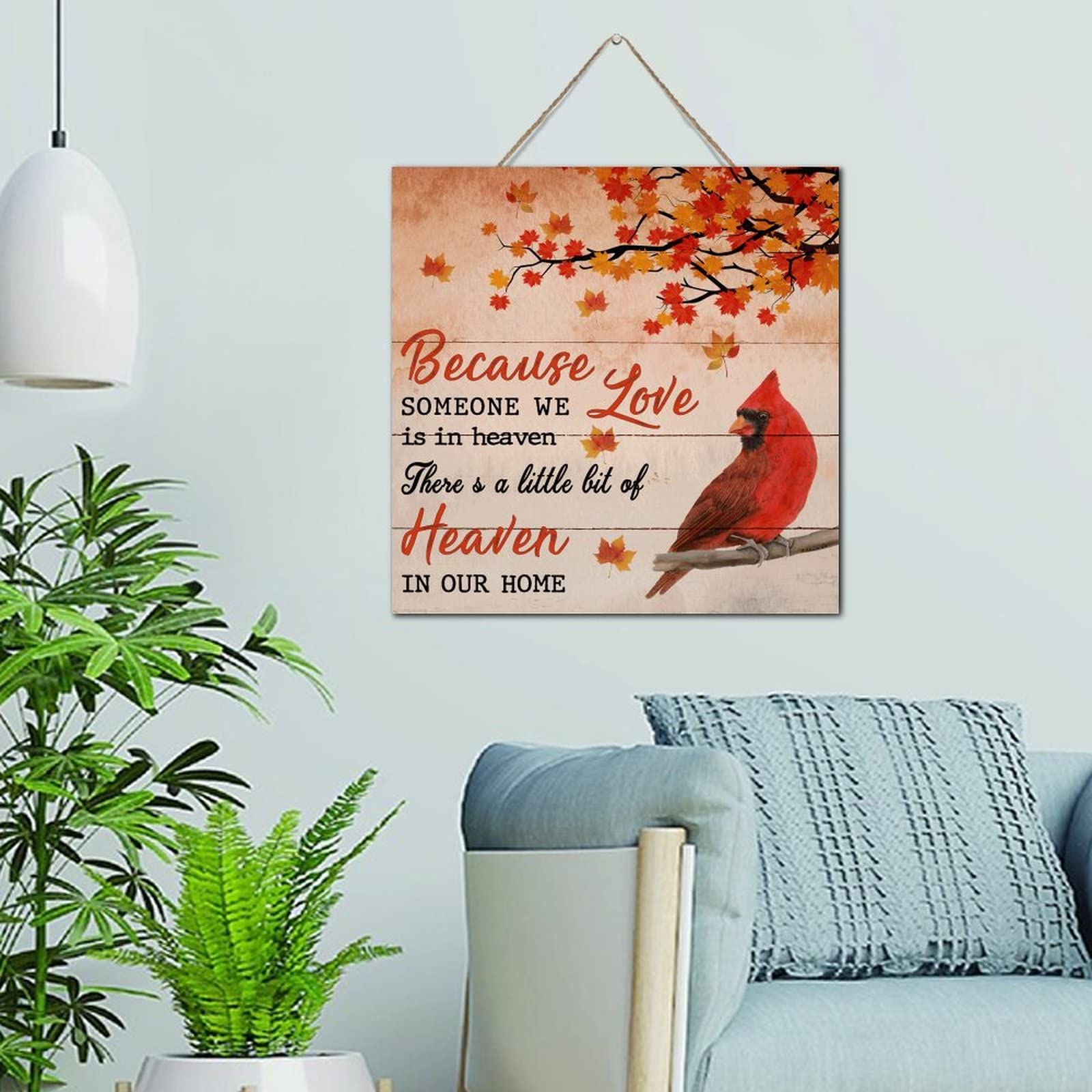 Cadre souvenir Because Someone We Love Is in Heaven pour honorer nos proches