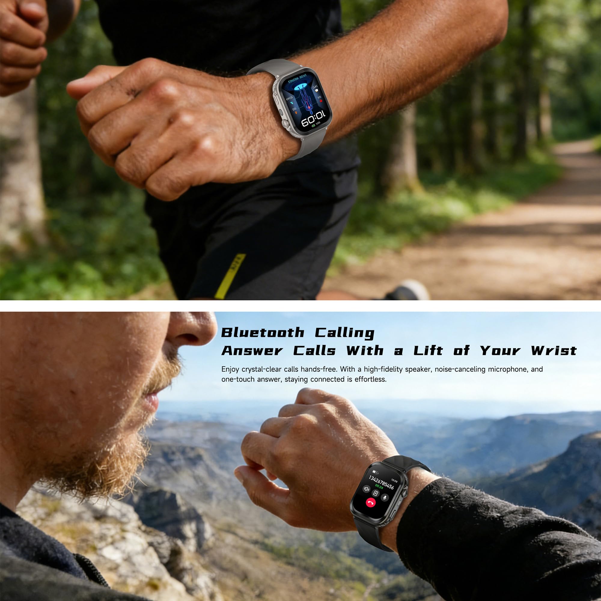 Reloj Inteligente Mujer con Llamadas, 2,01 Pulgada Smartwatch Hombre Deportivo con Podometro Pulsometro SpO2 Sueño Presion Arterial Actividad 1ATM Reloj Digital para iOS Android (Rosa)