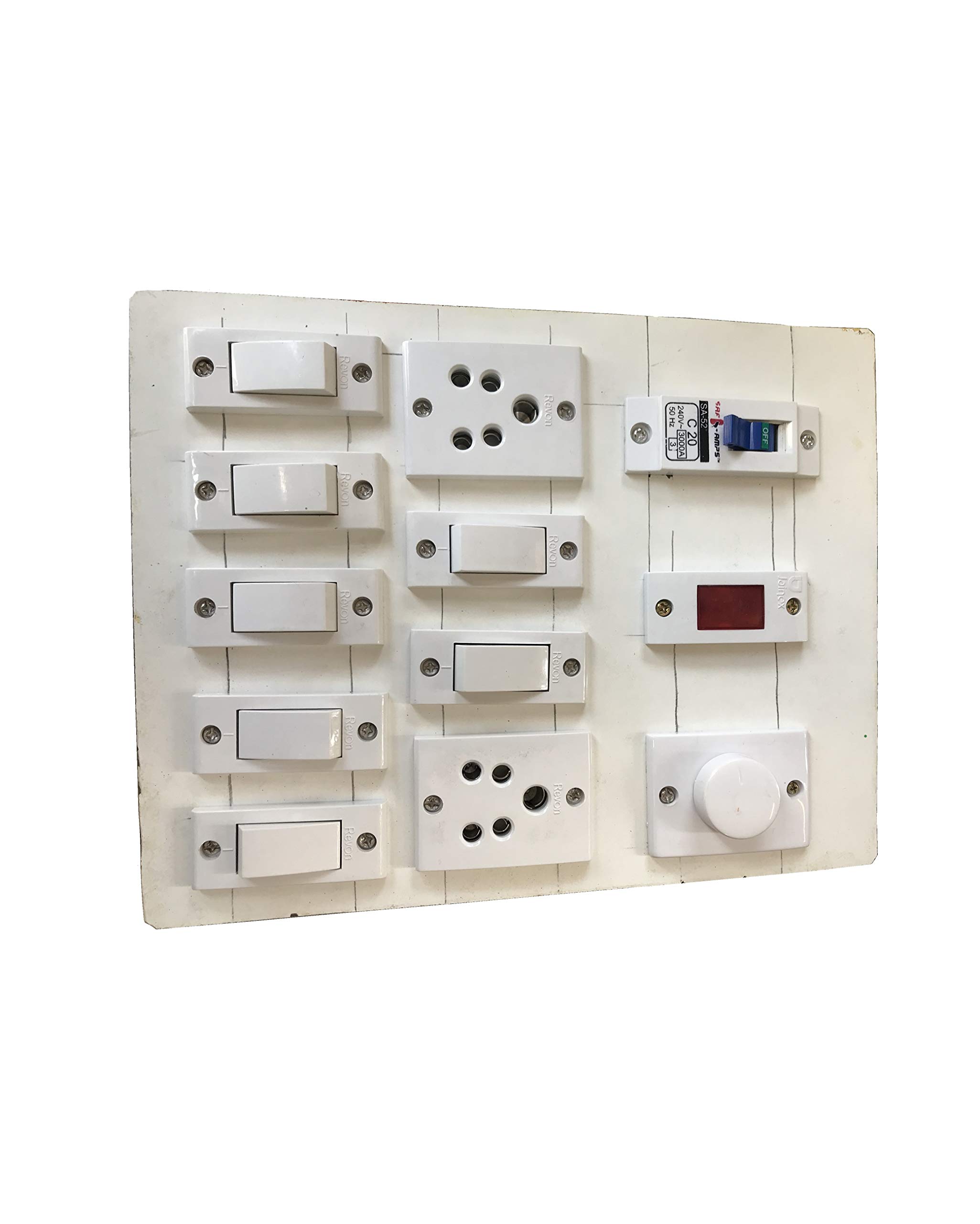 Electric Heavy Duty Switch Board (7 Switches,2 Sockets,1 DP,1 Regulator,1 Indicator)-image-19